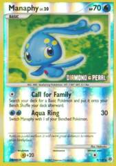 Manaphy 9/130 Reverse Holo Promo - 2008 Burger King Exclusive